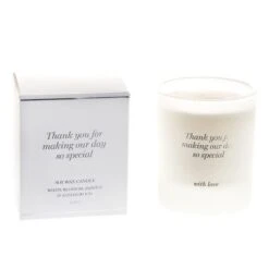 Amore White Blossom Thank You Candle