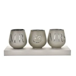 Amore Mr And Mrs Triple Tealight Holder -Home Decoration 30937109 alt02