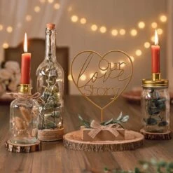 Love Story Artificial Plant LED Light Up Bottle -Home Decoration 30937121 alt03