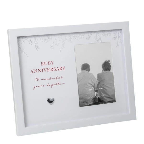 Amore Ruby Wedding Anniversary Photo Frame 3 Amore Ruby Wedding Anniversary Photo Frame