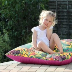 Rucomfy Abstract Tropics Printed Square Indoor Outdoor Floor Cushion -Home Decoration 30938244 alt02