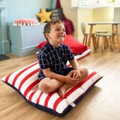 Rucomfy Nautical Stripe Indoor Outdoor Floor Cushion -Home Decoration 30938247 alt02