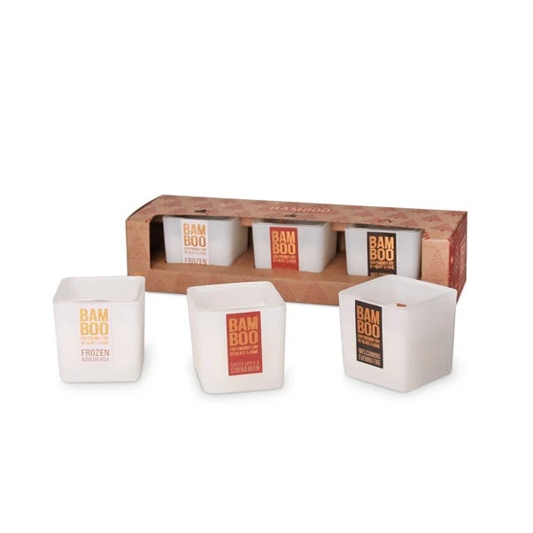 Heart And Home Bamboo Mini Candle Gift Set 4 Heart And Home Bamboo Mini Candle Gift Set - Image 2
