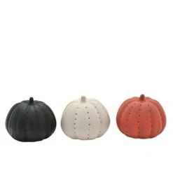 Set Of 3 Mini LED Light Up Pumpkins