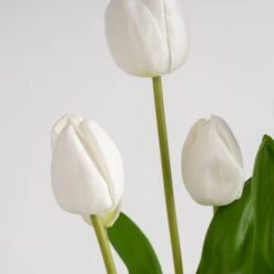 Artificial Tulip Spray In Cement Plant Pot -Home Decoration 30958133 alt02