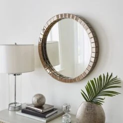 Mirrored Edge Round Wall Mirror
