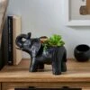 Artificial Succulents In Black Elephant Plant Pot -Home Decoration 30958633