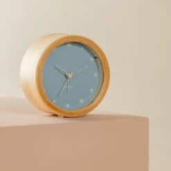 Karlsson Gentle Round Wooden Alarm Clock -Home Decoration 30960134