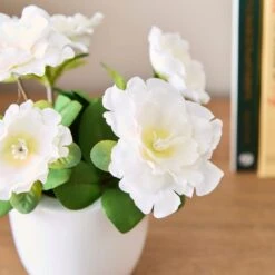 Artificial Blossom Floral In White Ceramic Plant Pot -Home Decoration 30960640 alt01