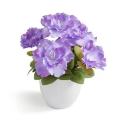 Artificial Blossom Floral In White Ceramic Plant Pot -Home Decoration 30960664 alt02