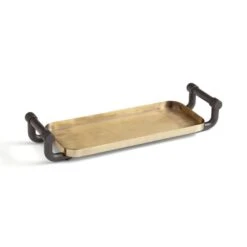 Industrial Brushed Gold Decorative Tray -Home Decoration 30962871 alt02