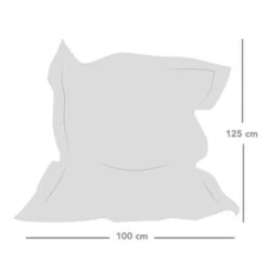 Rucomfy Junior Squarbie Velvet Bean Bag -Home Decoration 30966167 alt03