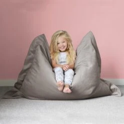 Rucomfy Junior Squarbie Velvet Bean Bag -Home Decoration 30966277