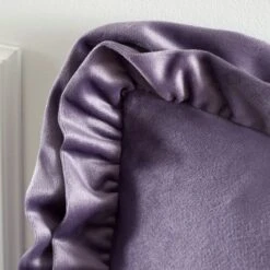 Catherine Lansfield So Soft Velvet Touch Double Frill Square Cushion -Home Decoration 30969794 alt01