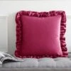 Catherine Lansfield So Soft Velvet Touch Double Frill Square Cushion 1 Catherine Lansfield So Soft Velvet Touch Double Frill Square Cushion -Home Decoration 30969838