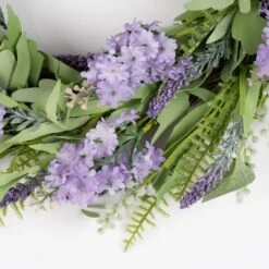 Artificial Purple Hyacinth Eucalyptus & Lavender Wreath -Home Decoration 30975077 alt01