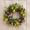 Artificial Spring Floral Pansy Wreath -Home Decoration 30975086