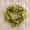 Artificial Spring Yellow Sunflower Wreath -Home Decoration 30975142