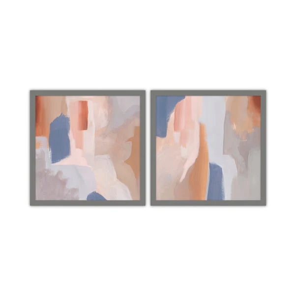 Set Of 2 Clay Abstract Framed Prints 4 Set Of 2 Clay Abstract Framed Prints - Image 2