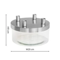 Metal Candlestick Holder With Glass Bowl -Home Decoration 30976770 alt04