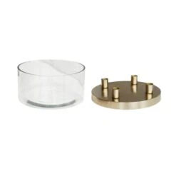 Metal Candlestick Holder With Glass Bowl -Home Decoration 30976794 alt02