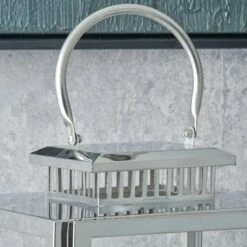 Metal & Glass Rectangular Lantern -Home Decoration 30983094 alt01