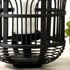 Bamboo And Glass Lantern -Home Decoration 30983133 alt01