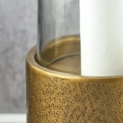 Metal & Glass Pedestal Hurricane Candle Holder -Home Decoration 30983144 alt01