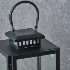 Metal & Glass Rectangular Lantern -Home Decoration 30983164 alt01