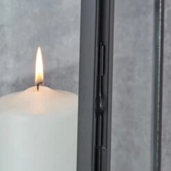 Metal & Glass Rectangular Lantern -Home Decoration 30983164 alt03