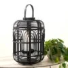 Bamboo And Glass Lantern -Home Decoration 30983175