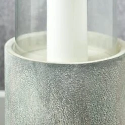 Metal & Glass Pedestal Hurricane Candle Holder -Home Decoration 30983198 alt02