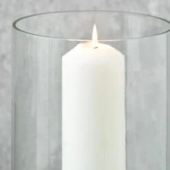 Metal & Glass Pedestal Hurricane Candle Holder -Home Decoration 30983201 alt02