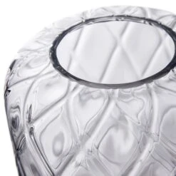 Clear Glass Diamond Optic Vase -Home Decoration 30983212 alt02