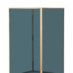 Brass & Smoked Glass Panelled Square Hurricane Candle Holder 12 Brass & Smoked Glass Panelled Square Hurricane Candle Holder -Home Decoration 30983232 alt02