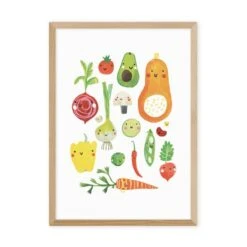 East End Prints Happy Veggies Print -Home Decoration 30983720 alt01