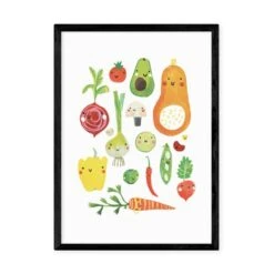 East End Prints Happy Veggies Print -Home Decoration 30983784 alt01