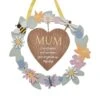 The Cottage Garden Mum Hanging Wreath Plaque