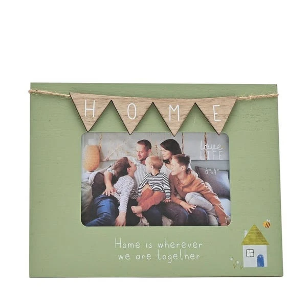 Home Green Bunting Photo Frame 3 Home Green Bunting Photo Frame