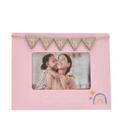 Mummy Pink Bunting Photo Frame