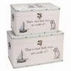Petit Cheri Set Of 2 Little Boys Storage Boxes -Home Decoration 30989610