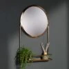 Ouko Round Brass Wall Mirror With Shelf -Home Decoration 30989913
